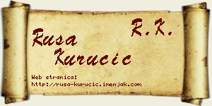 Rusa Kurucić vizit kartica